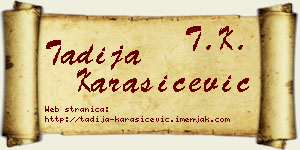 Tadija Karašićević vizit kartica